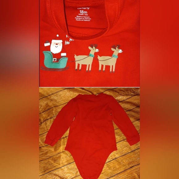 Bundle 🎄Grinch 🎁 12m girls shirt and pants set and a Santa 18m onesie - Picture 11 of 12
